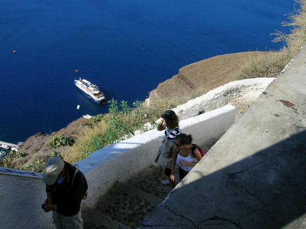 escalier Santorin grece