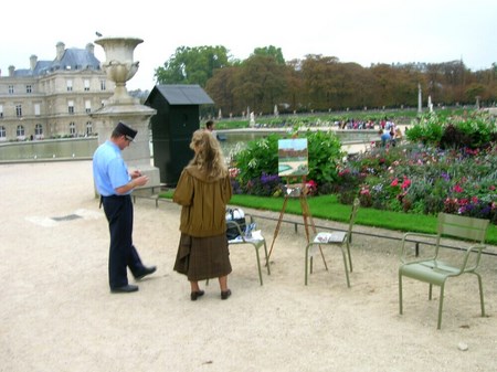 peintre  Jardin  luxembourg paris